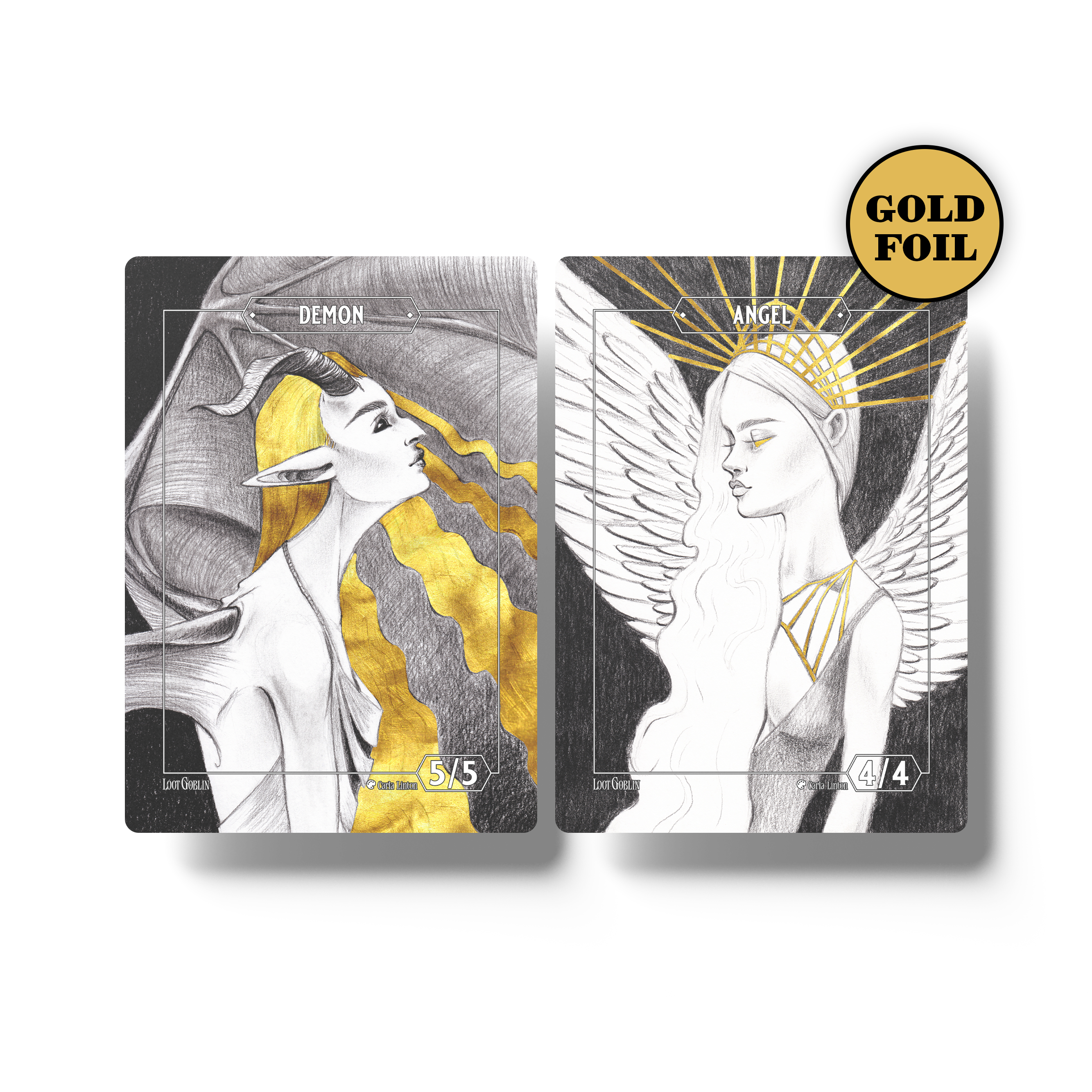 Angel/Demon Double Sided Foil Token – Loot Goblin