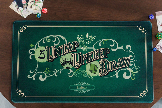 Untap, Upkeep, Draw - Stitched Edge Premium Mat