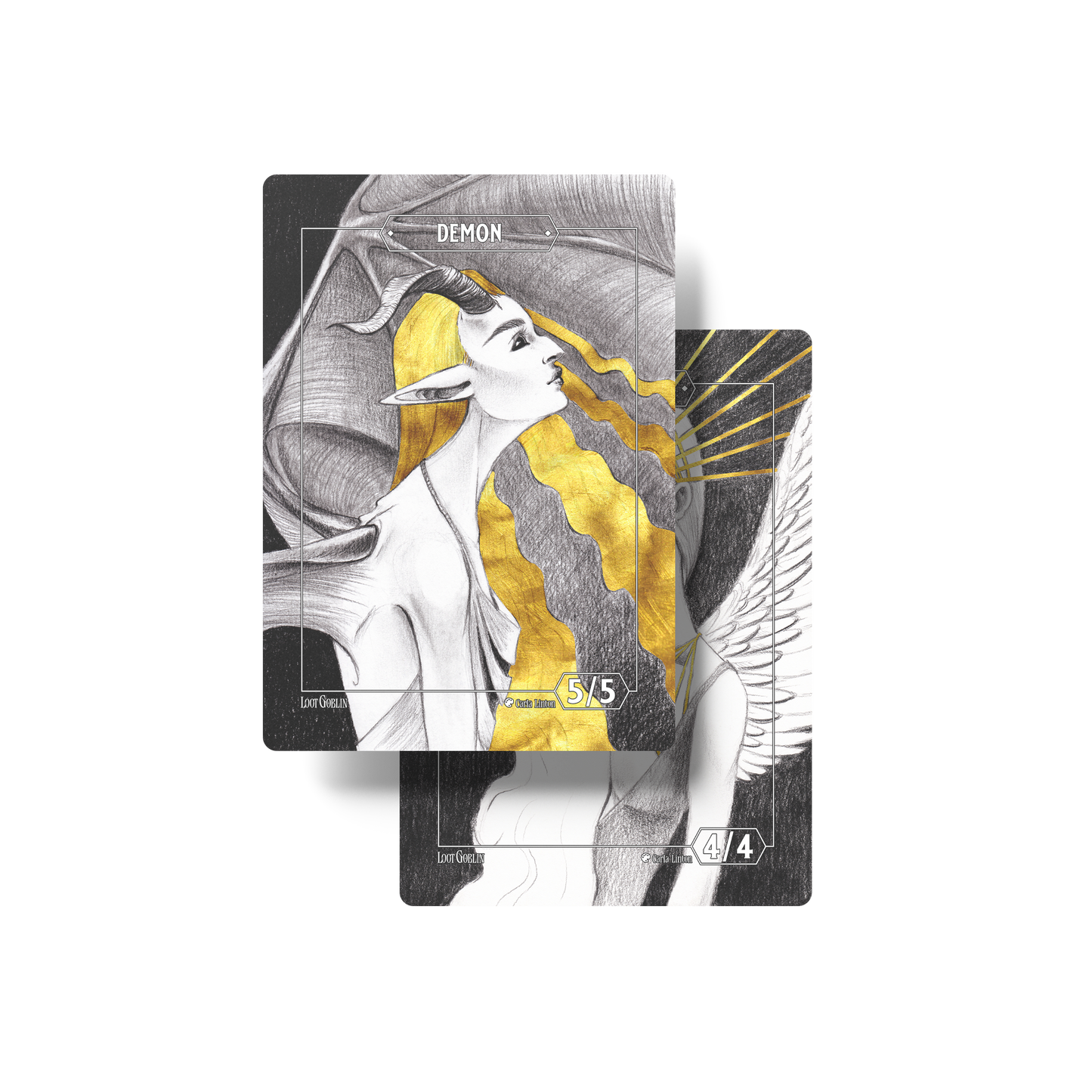 Angel/Demon Double Sided Foil Token