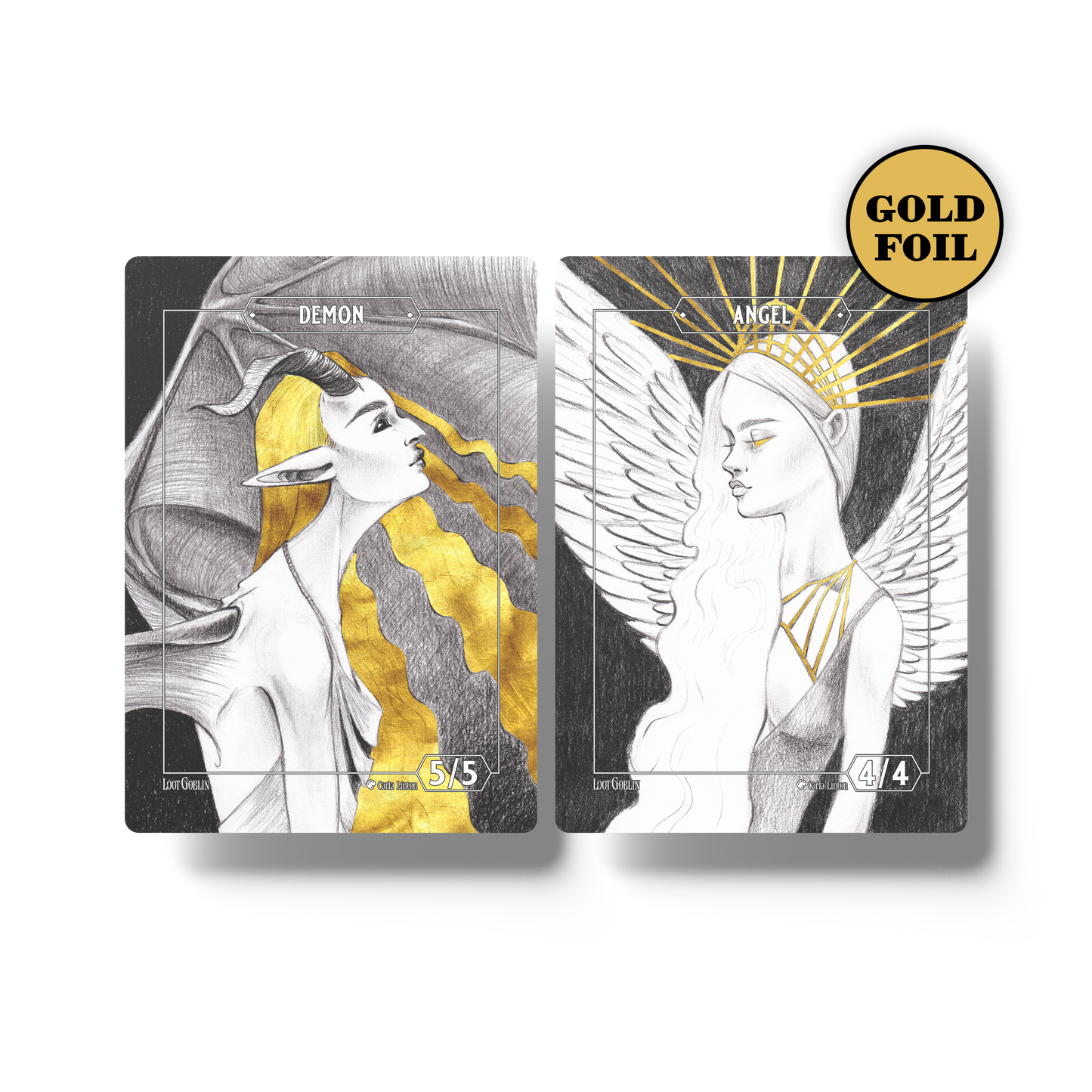 Angel/Demon Double Sided Foil Token