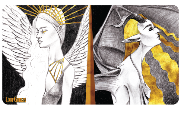 Angel and Demon - Stitched Edge Premium Mat
