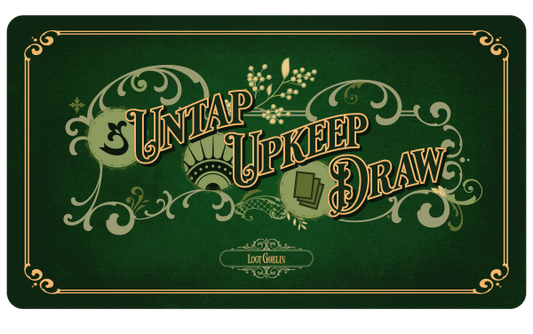 Untap, Upkeep, Draw - Stitched Edge Premium Mat